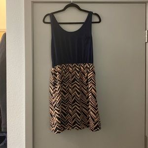 Charming Charles navy/pink chevron summer dress